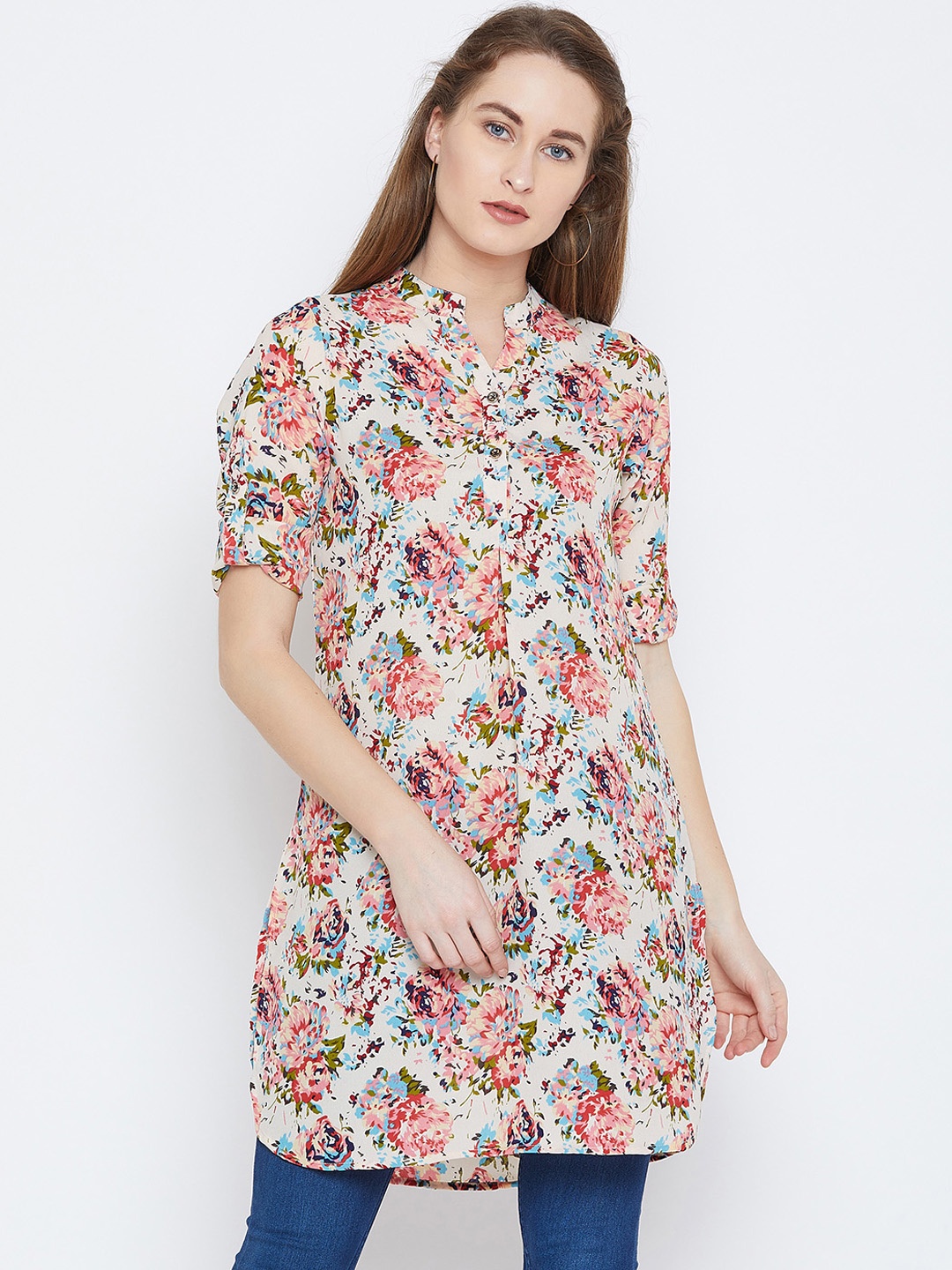 

Ruhaans Women Multicoloured Printed Tunic, Multi