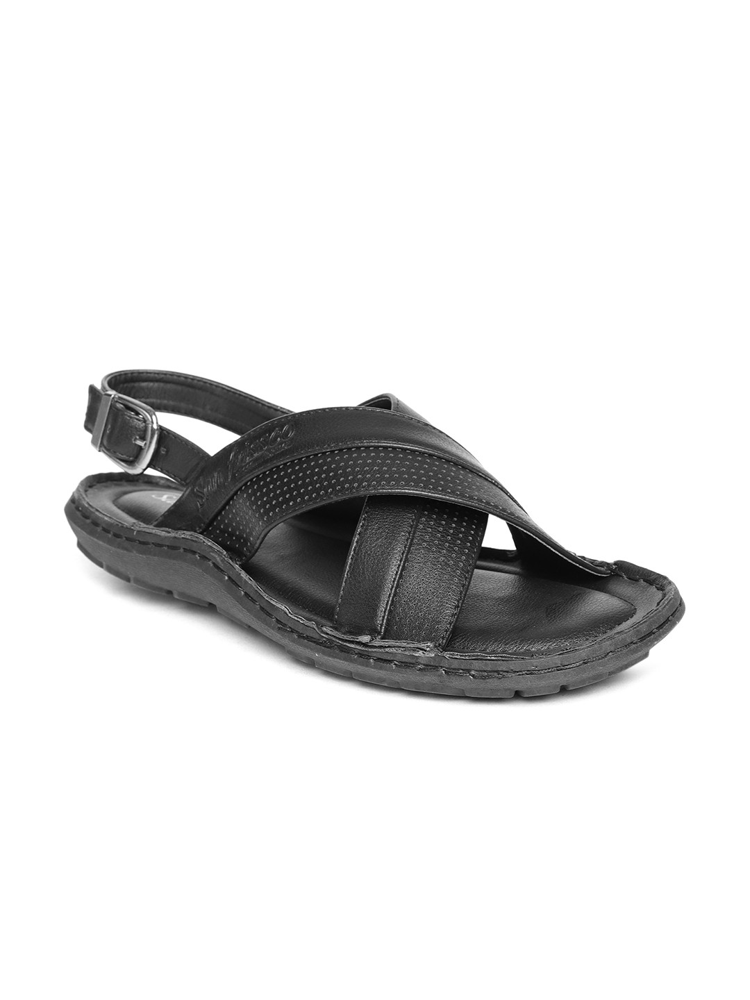 

San Frissco Men Black Comfort Sandals