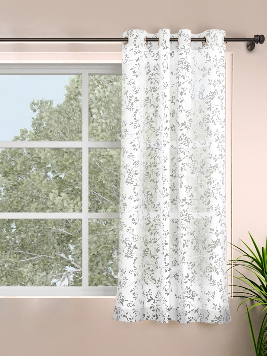 

ROSARA HOME White Sheer Window Curtains