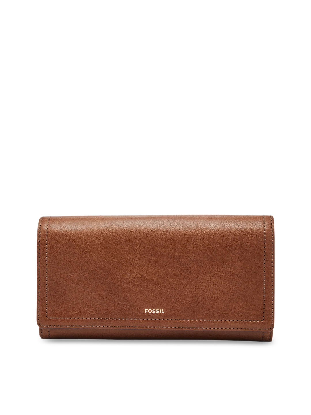 

Fossil Brown Solid Leather Clutch