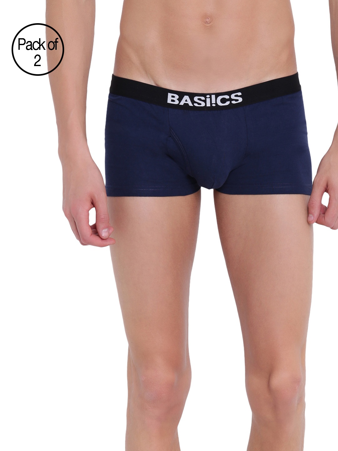 

BASIICS by La Intimo Men Pack Of 2 Trunks BCSTR04B0880, Navy blue
