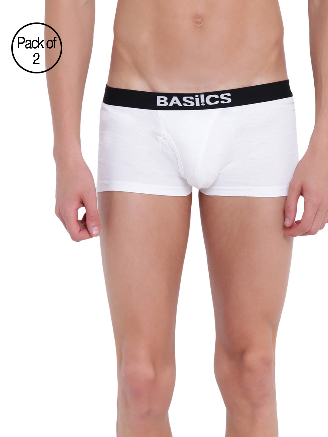 

BASIICS by La Intimo Men Pack of 2 White Trunks BCSTR04B0550