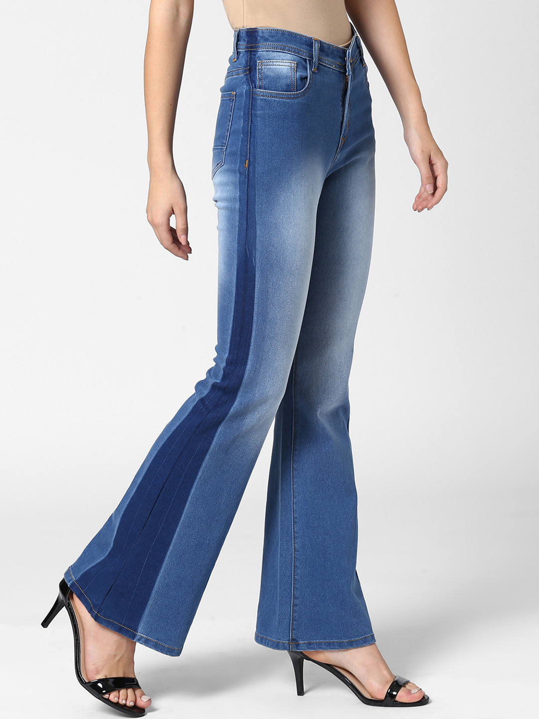 

StyleStone Women Blue Bootcut Mid-Rise Clean Look Stretchable Jeans