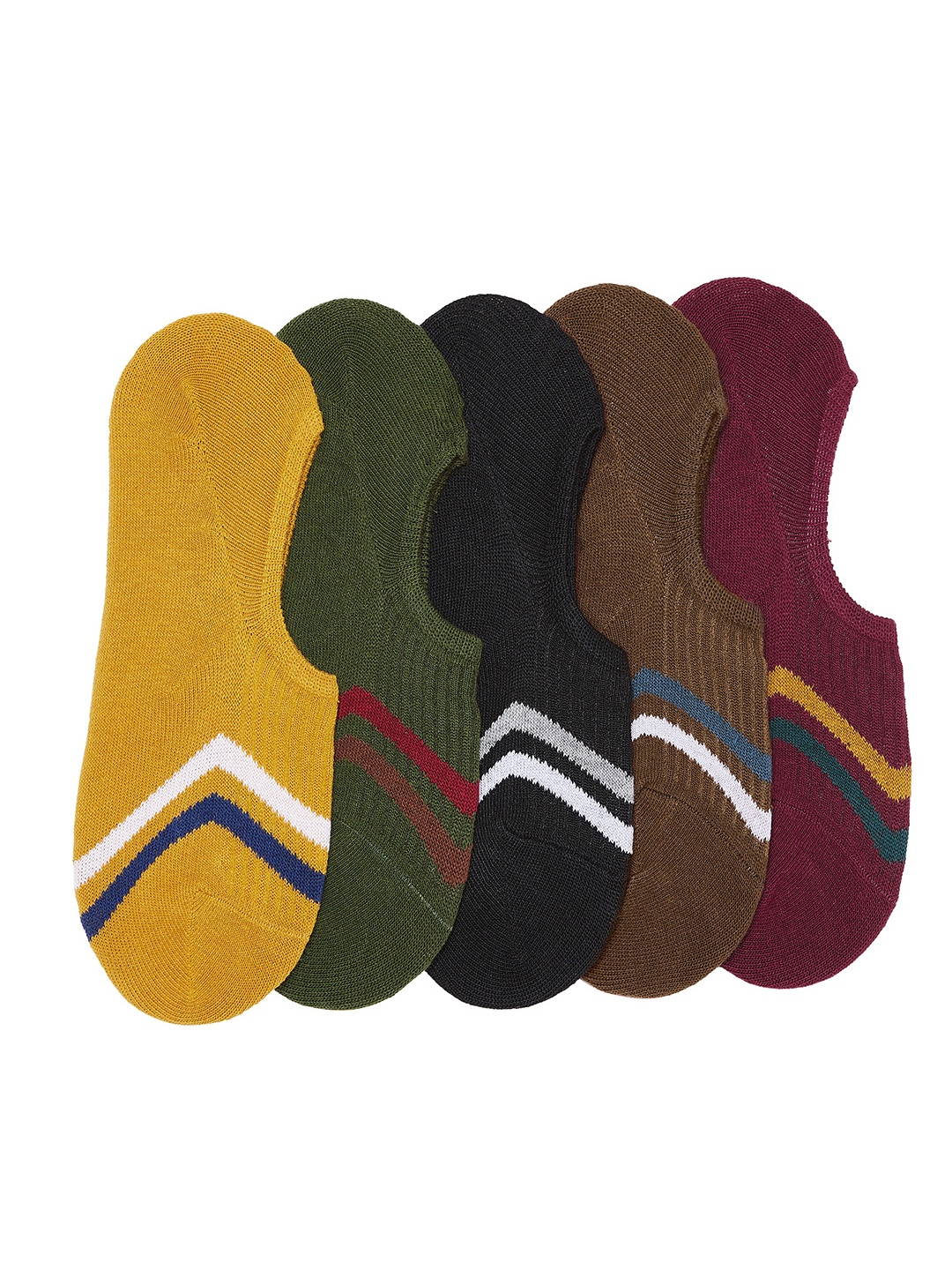 

Camey Kids Pack of 5 Multicoloured Shoe Liners, Multi