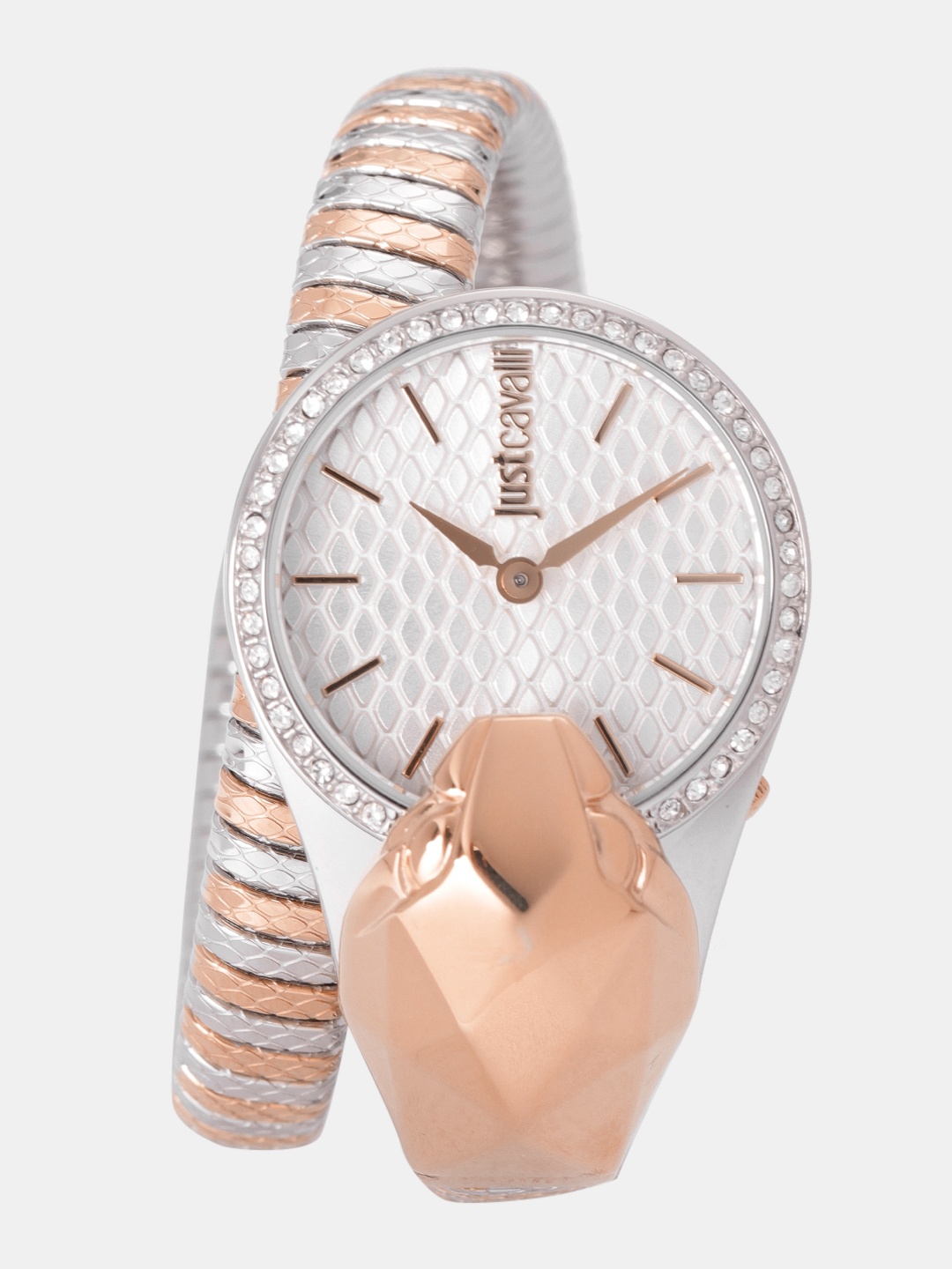 

Just Cavalli Women Silver-Toned Textured Analogue Watch C1L067M0065
