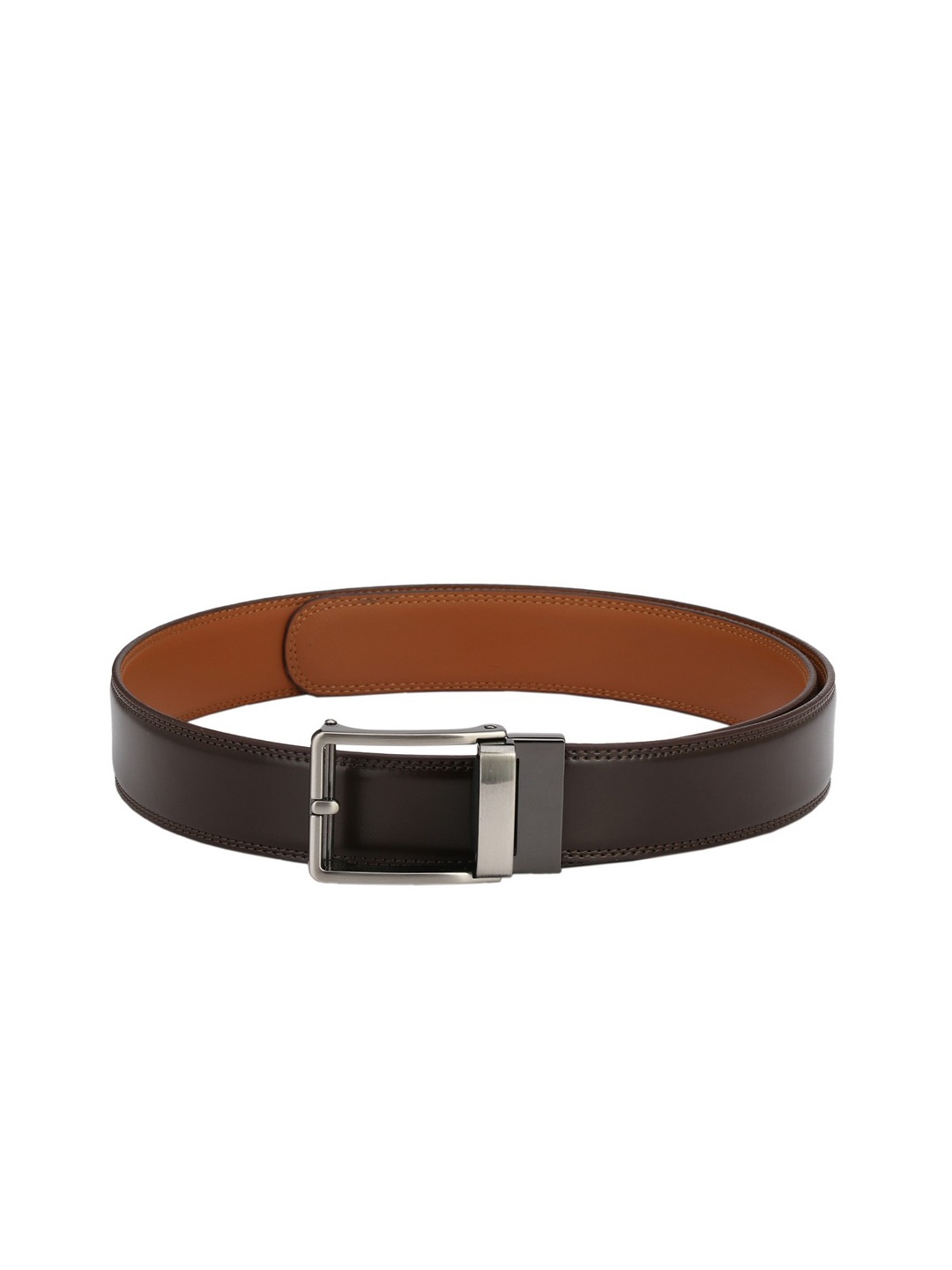 

Pacific Gold Men Brown Solid Leather Belt