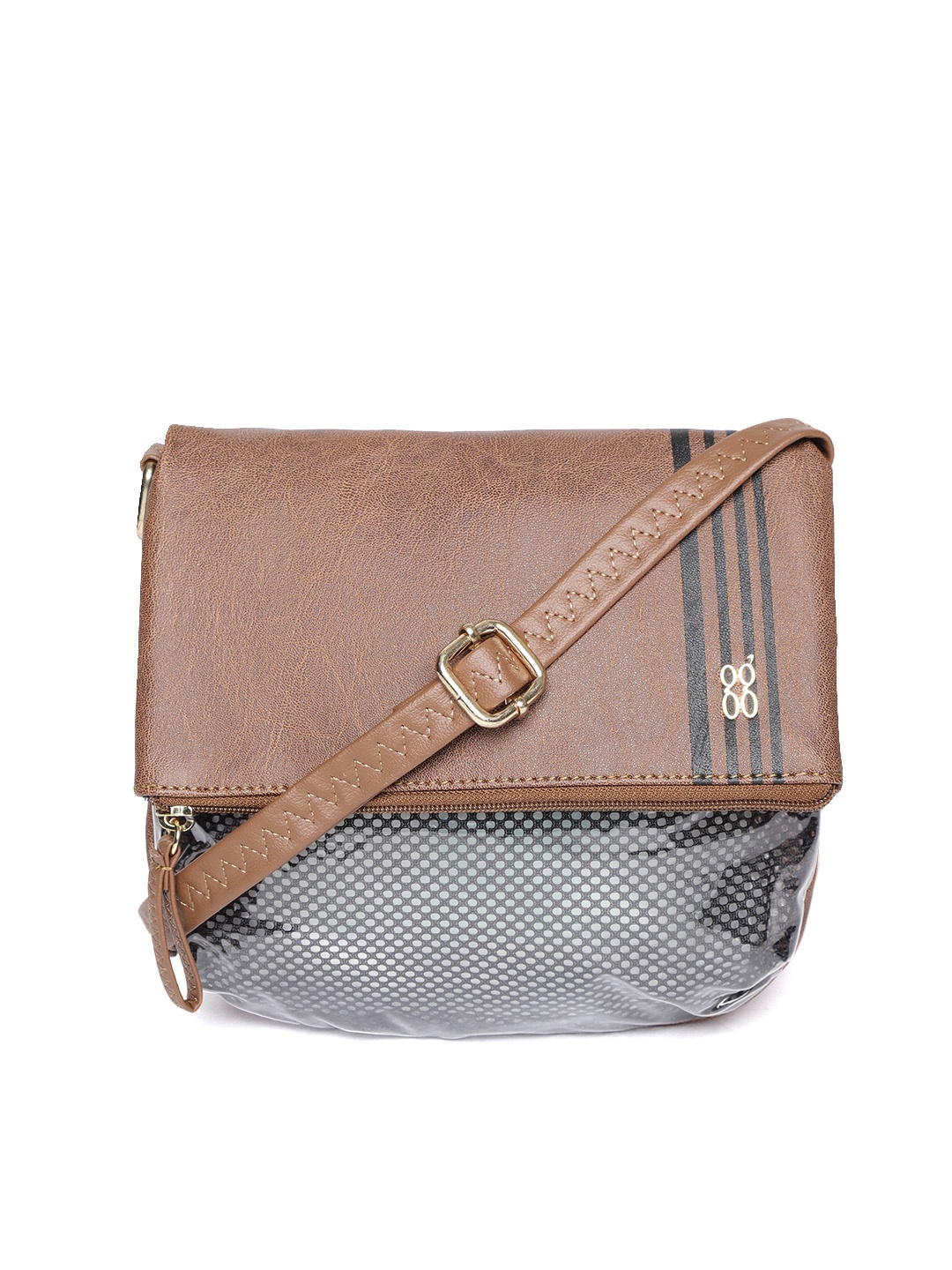 

Baggit Brown & Black Solid Sling Bag