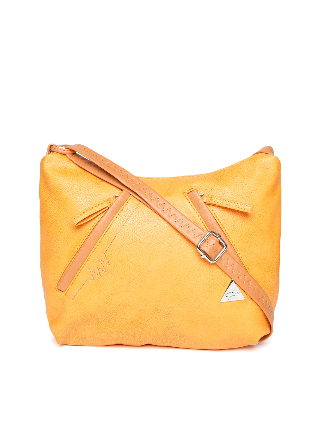 

Baggit Yellow Solid Sling Bag