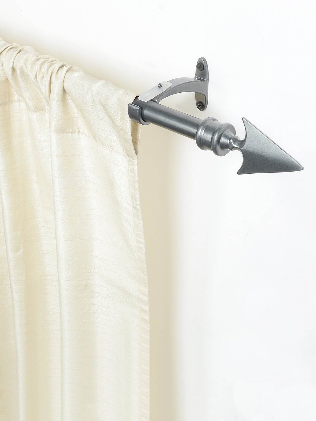 

Deco Window Charcoal Grey Curtain Rod With Brackets & Finials