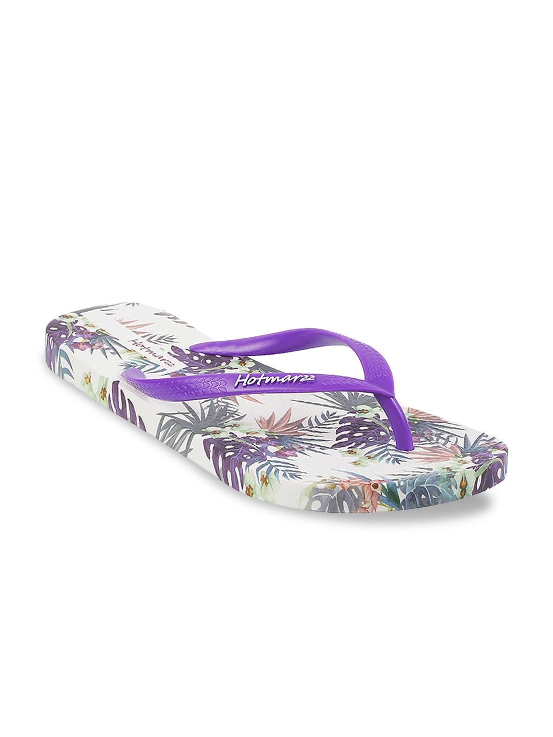 

Hotmarzz Women Purple Printed Thong Flip-Flops