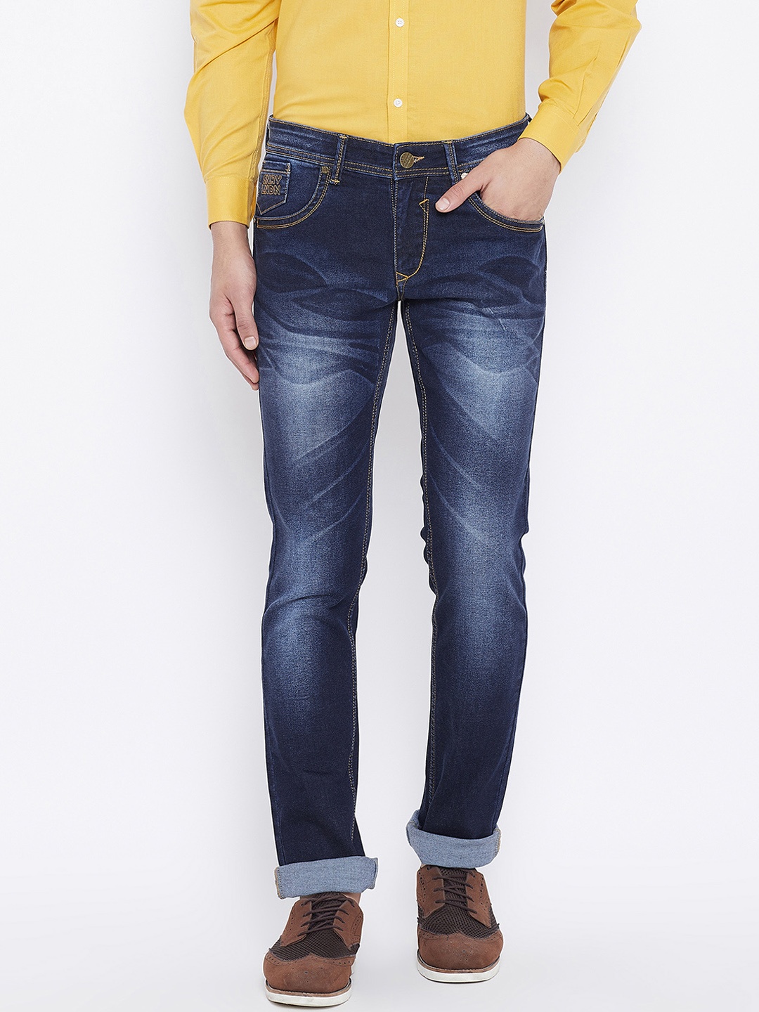 

Canary London Men Blue Slim Fit Mid-Rise Clean Look Stretchable Jeans