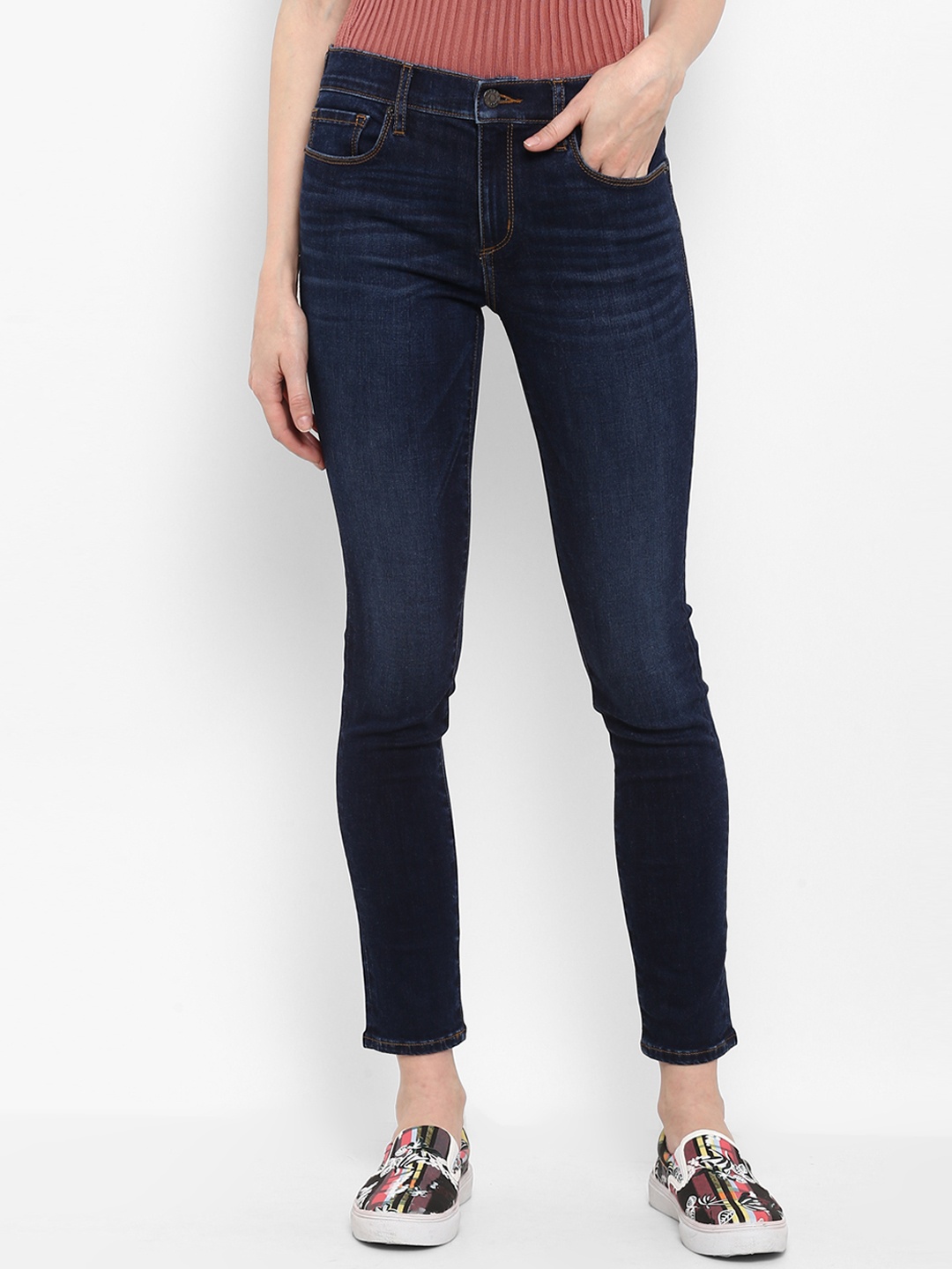 

Mode by Red Tape Women Blue Skinny Fit Mid-Rise Clean Look Jeans