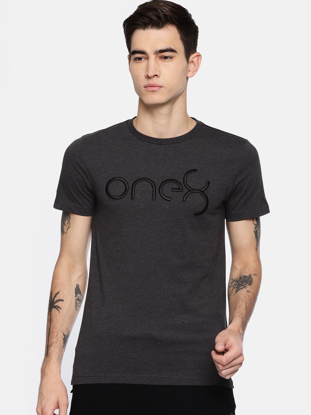 

Puma Men Charcoal Solid Round Neck T-shirt
