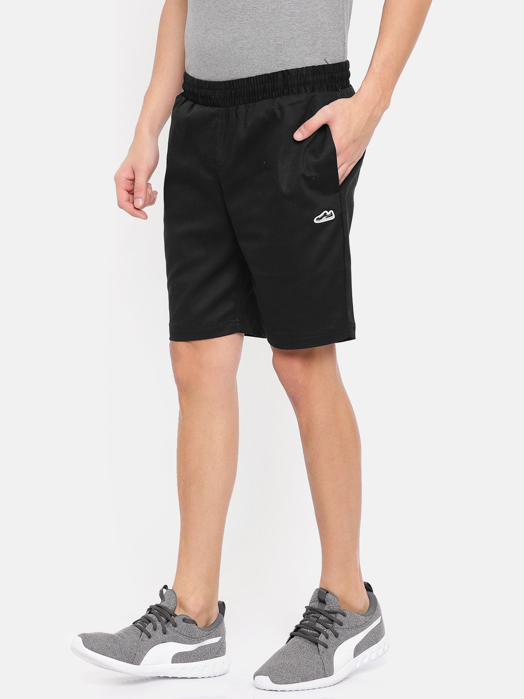 

Puma Men Black Solid Suede Regular Fit Sports Shorts