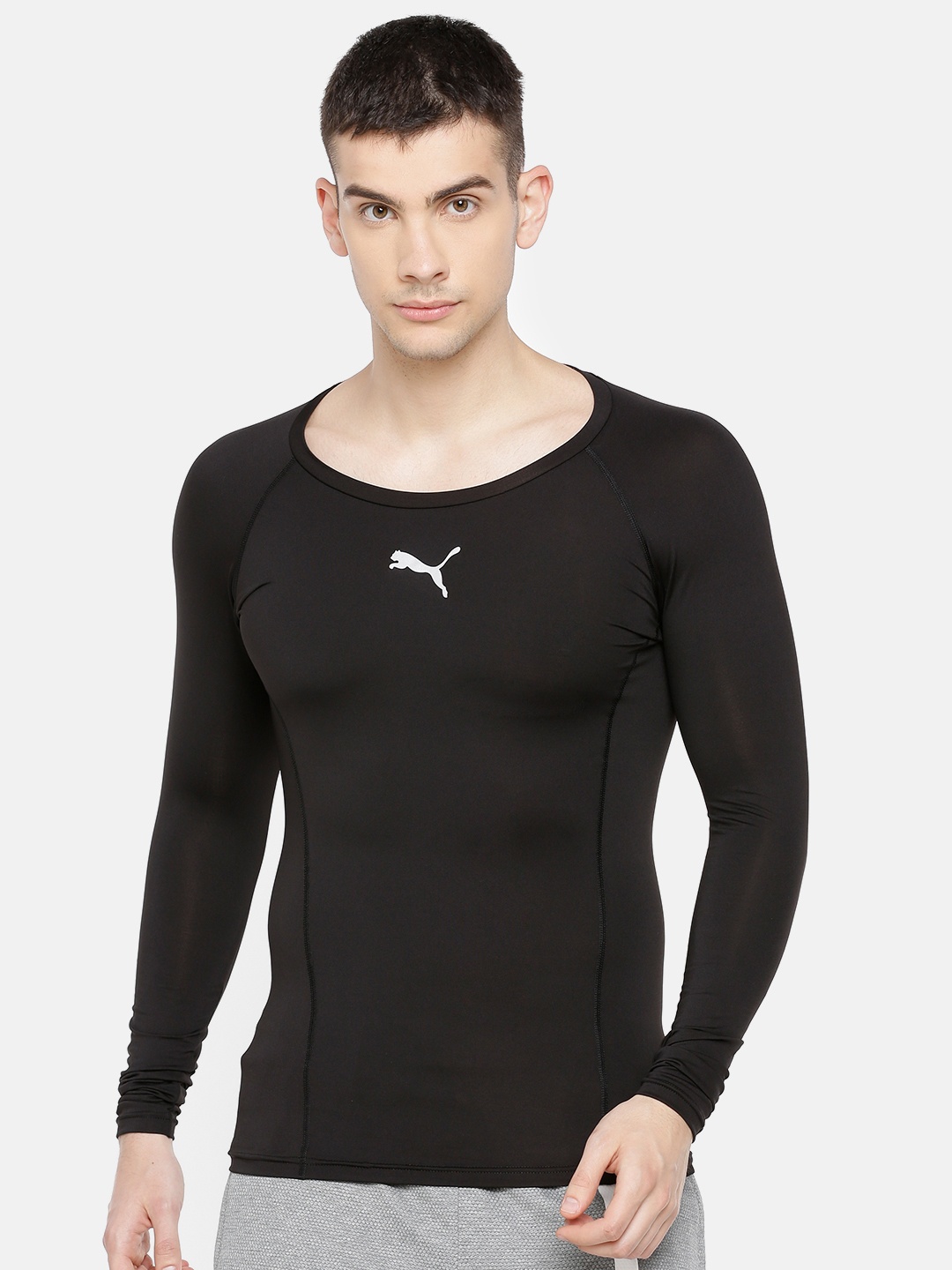 

Puma Men Black LIGA Baselayer DRYCELL Solid T-shirt