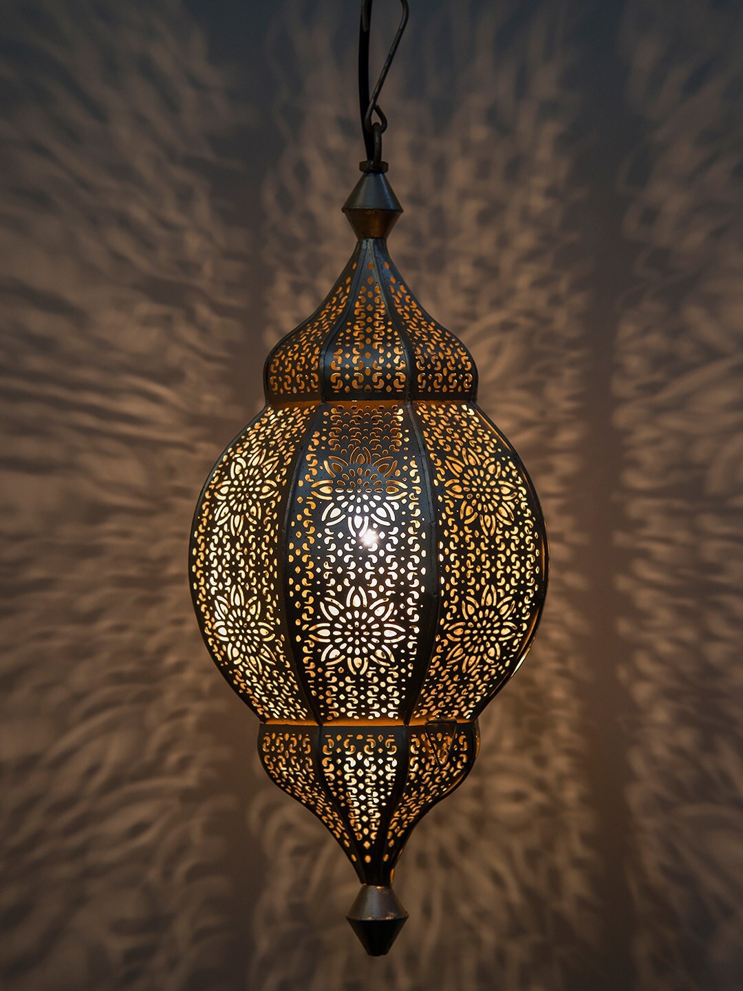 

Homesake Gold-Toned Textured Hanging Lamp