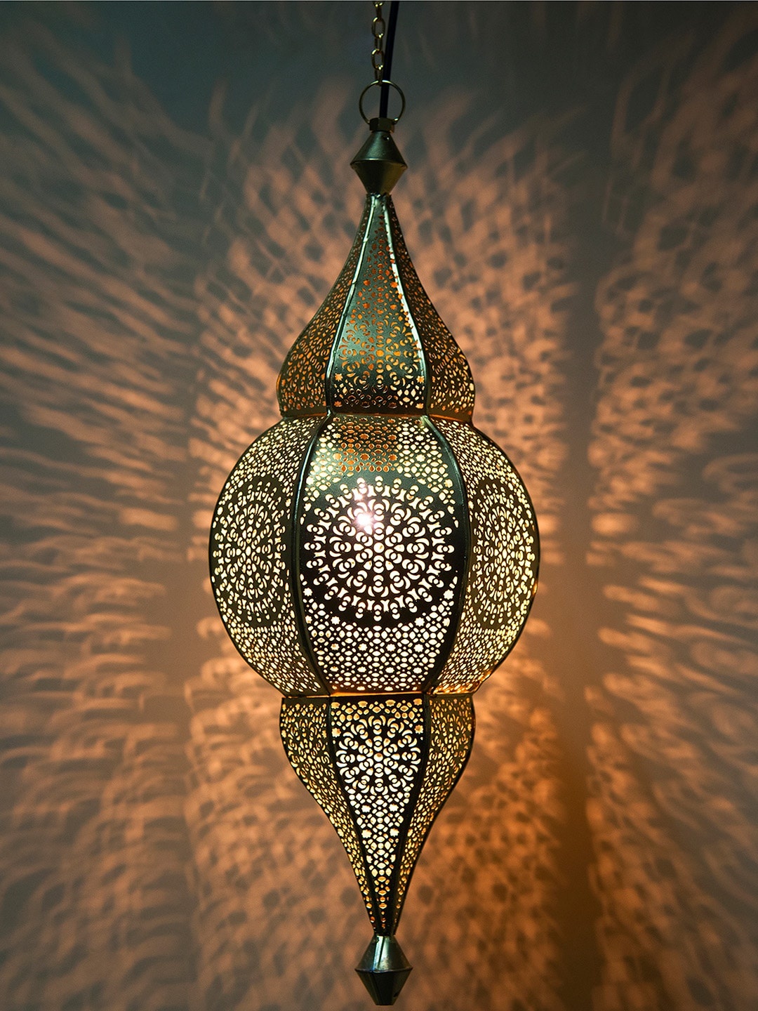 

Homesake Gold-Toned Textured Hanging Lantern