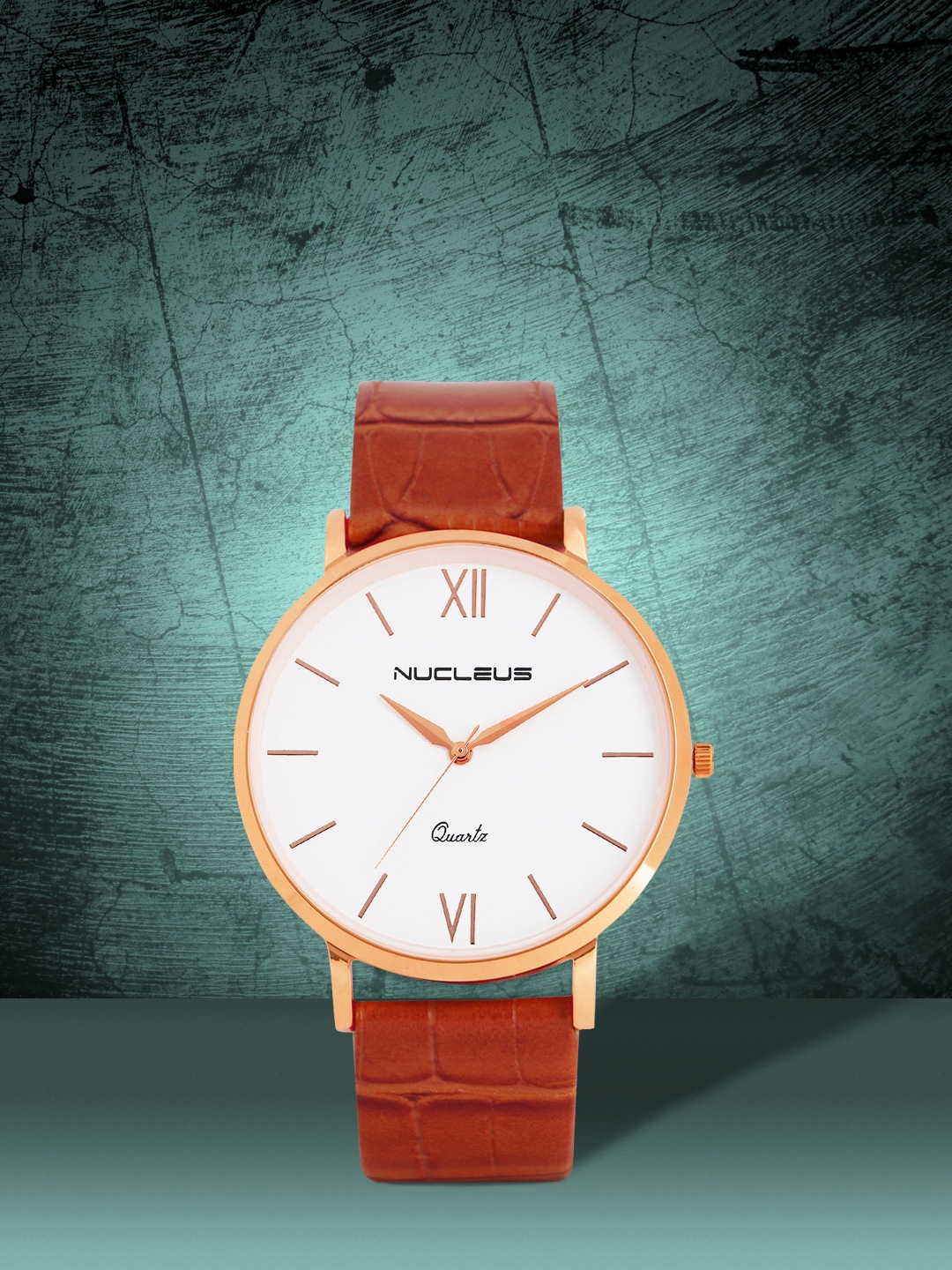 

Nucleus Unisex White & Brown Analogue Watch LRGWT