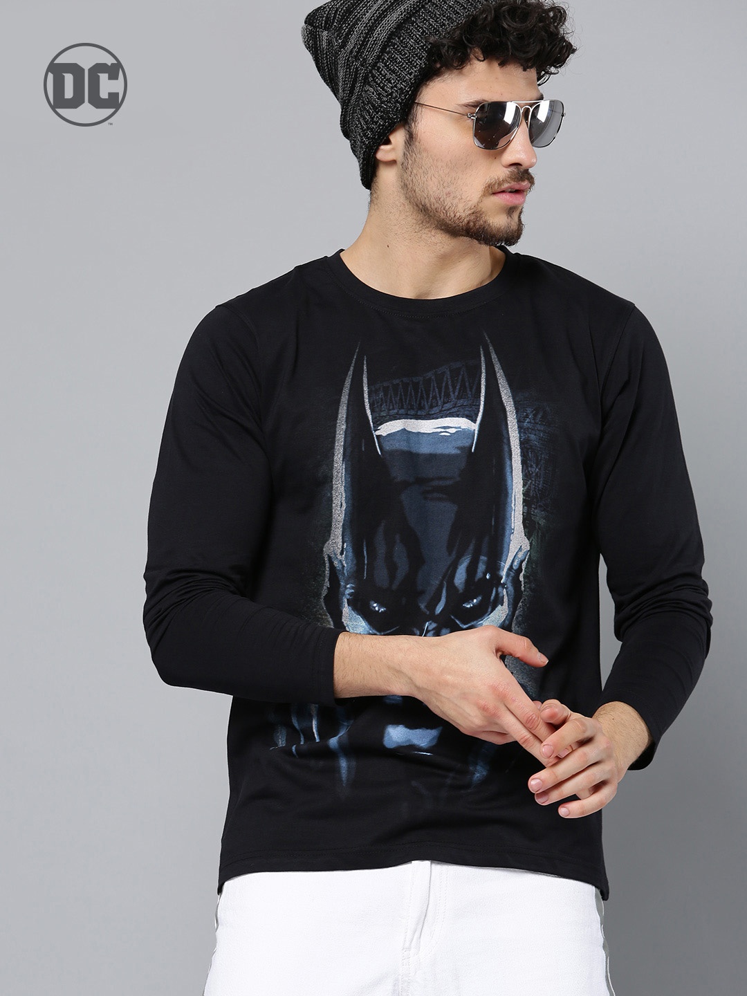 

Justice League Men Black Batman Printed T-shirt