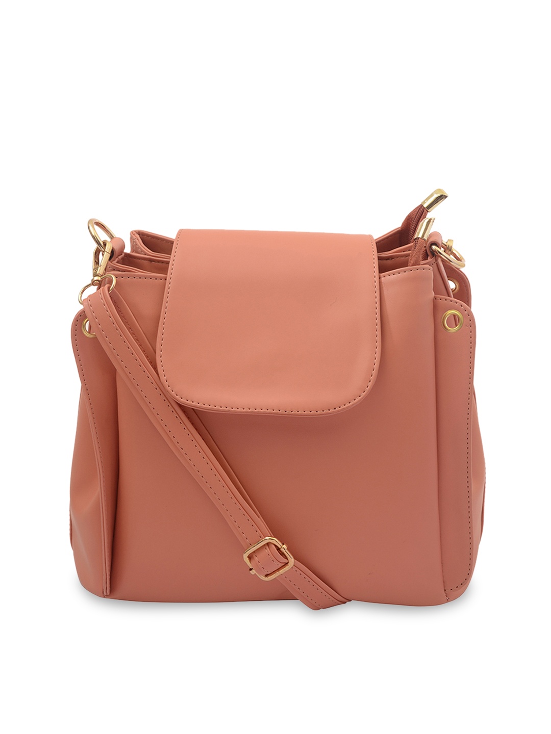 

Lychee bags Women Peach-Coloured Solid Sling Bag