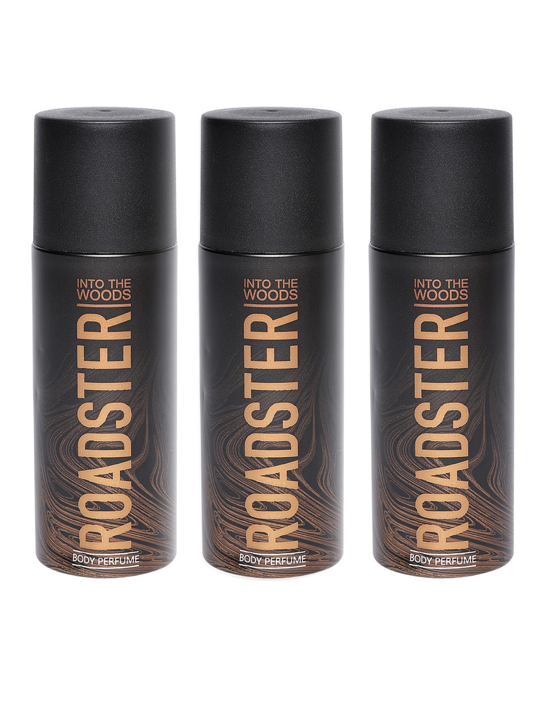 

Roadster Men Set of 3 Into The Woods No Gas Body Spray, Black