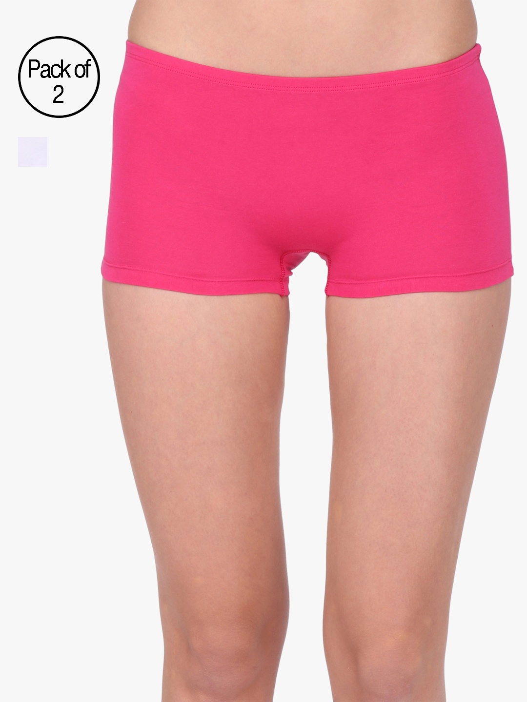 

Red Rose Pack of 2 Boy Shorts Boyleg Wh-Pk-White Pink, Multi