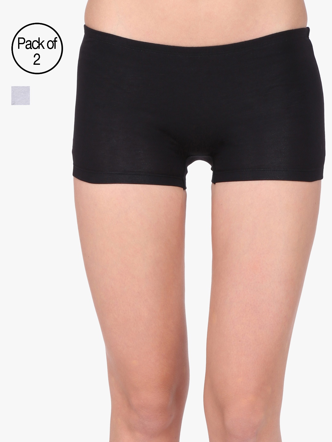 

Red Rose Women Pack of 2 Boyshorts Boyleg, Black
