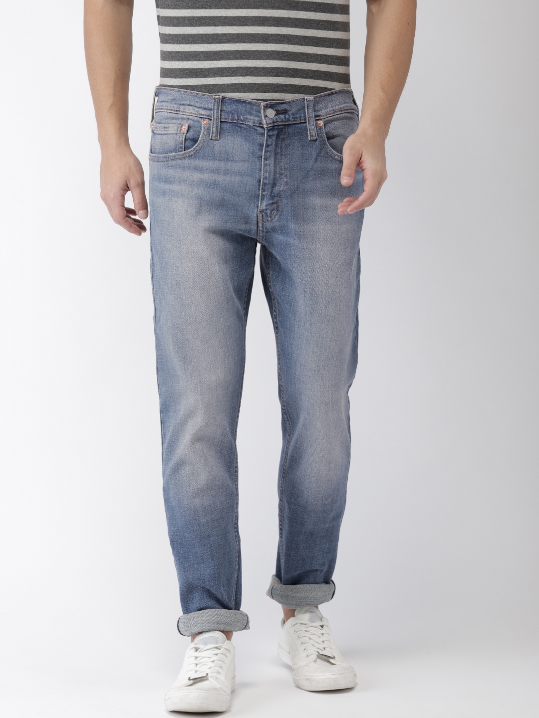 

Levis Men Blue 512 Slim Tapered Fit Mid-Rise Clean Look Stretchable Jeans