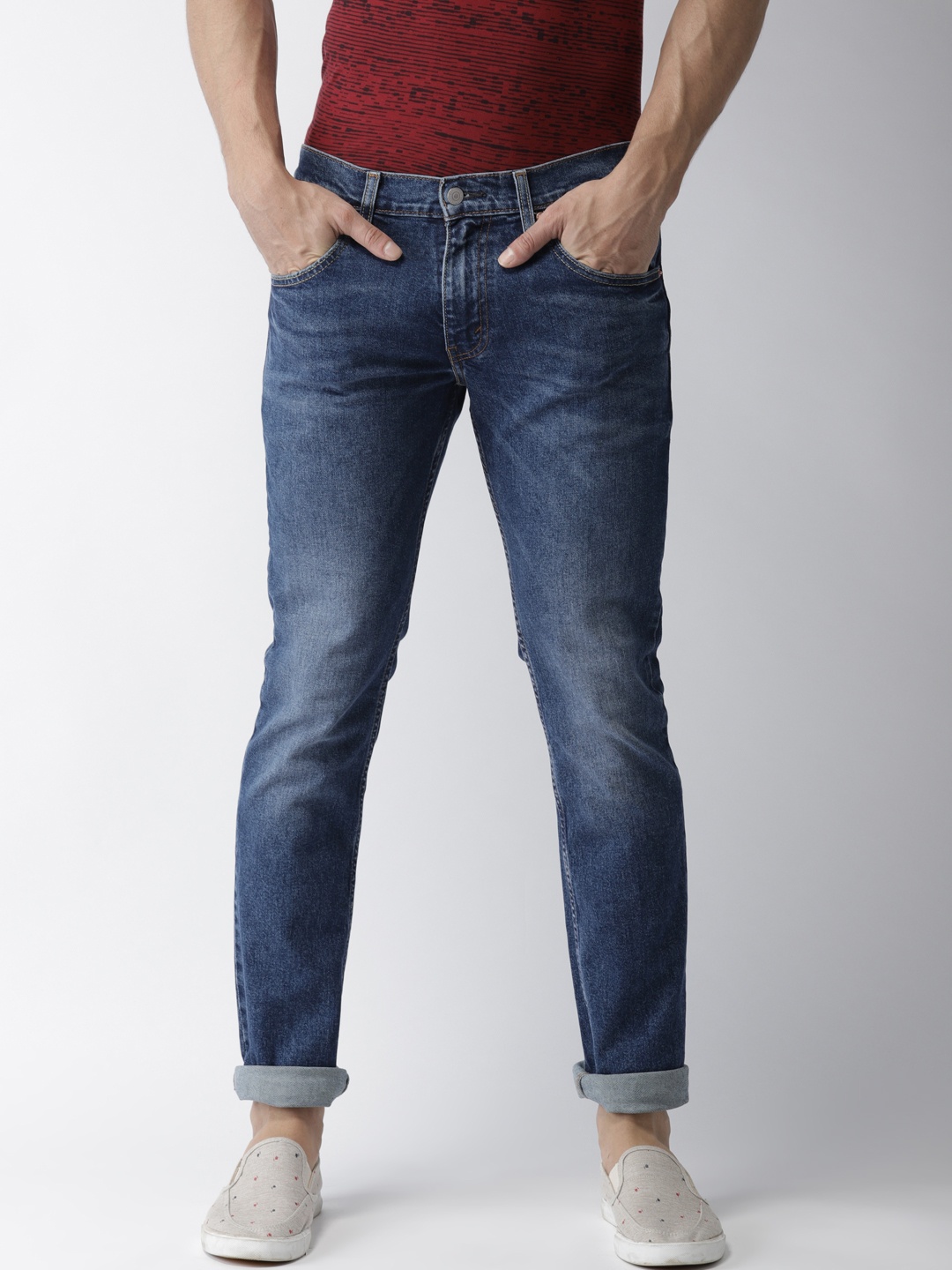 

Levis Men Blue Skinny Fit Low-Rise Clean Look Stretchable Jeans 65504