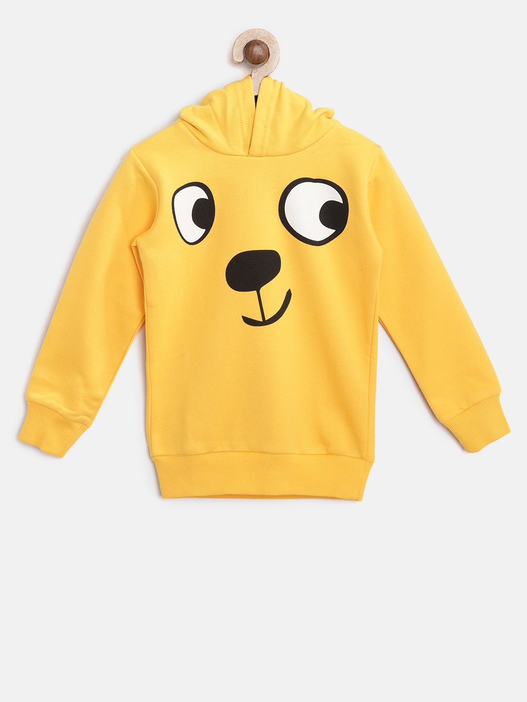 

Lazy Shark Unisex Yellow Printed Hooded Sweatshirt