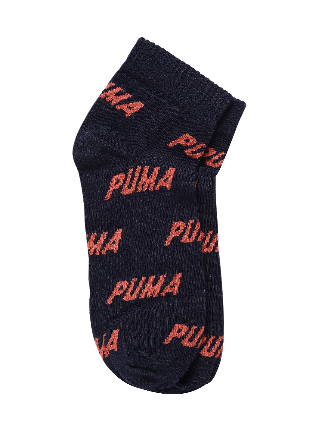 

Puma Unisex Set of 2 Quarter All Over Ankle-Length Socks, Navy blue