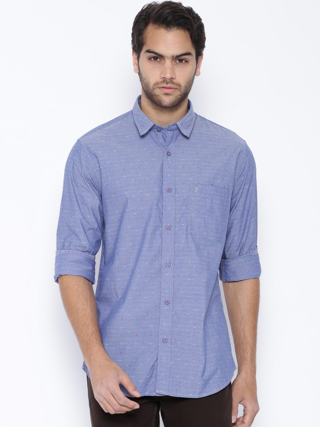 

IZOD Blue Casual Shirt