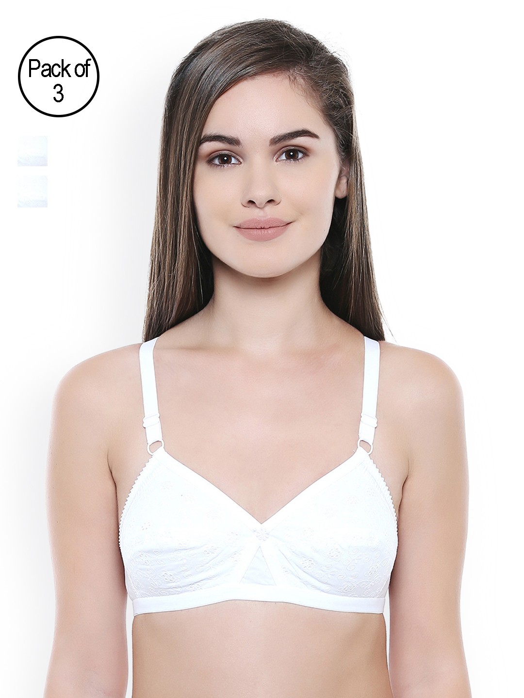 

Bodycare White Solid Non-Wired Non Padded Everyday Bra