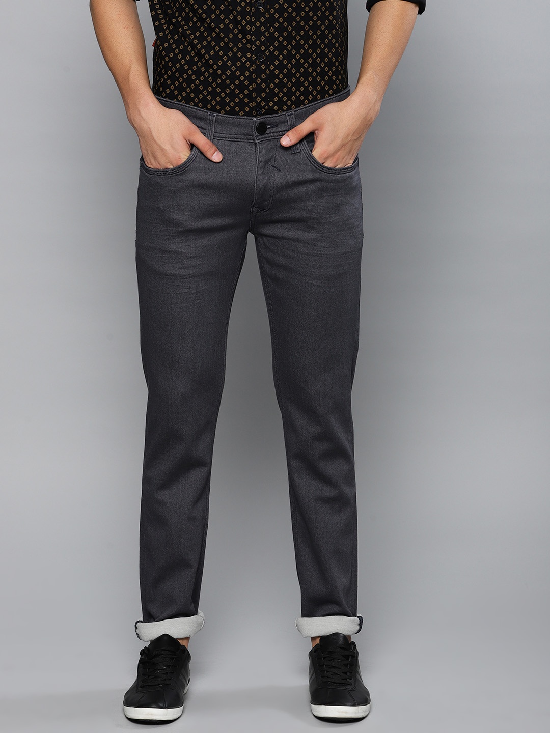 

Louis Philippe Jeans Men Grey Slim Fit Low-Rise Clean Look Stretchable Jeans