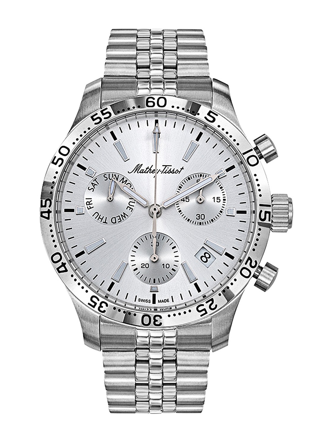 

Mathey-Tissot Swiss Made Men Type 22 Chronograph Silver Dial Watch H1822CHAS