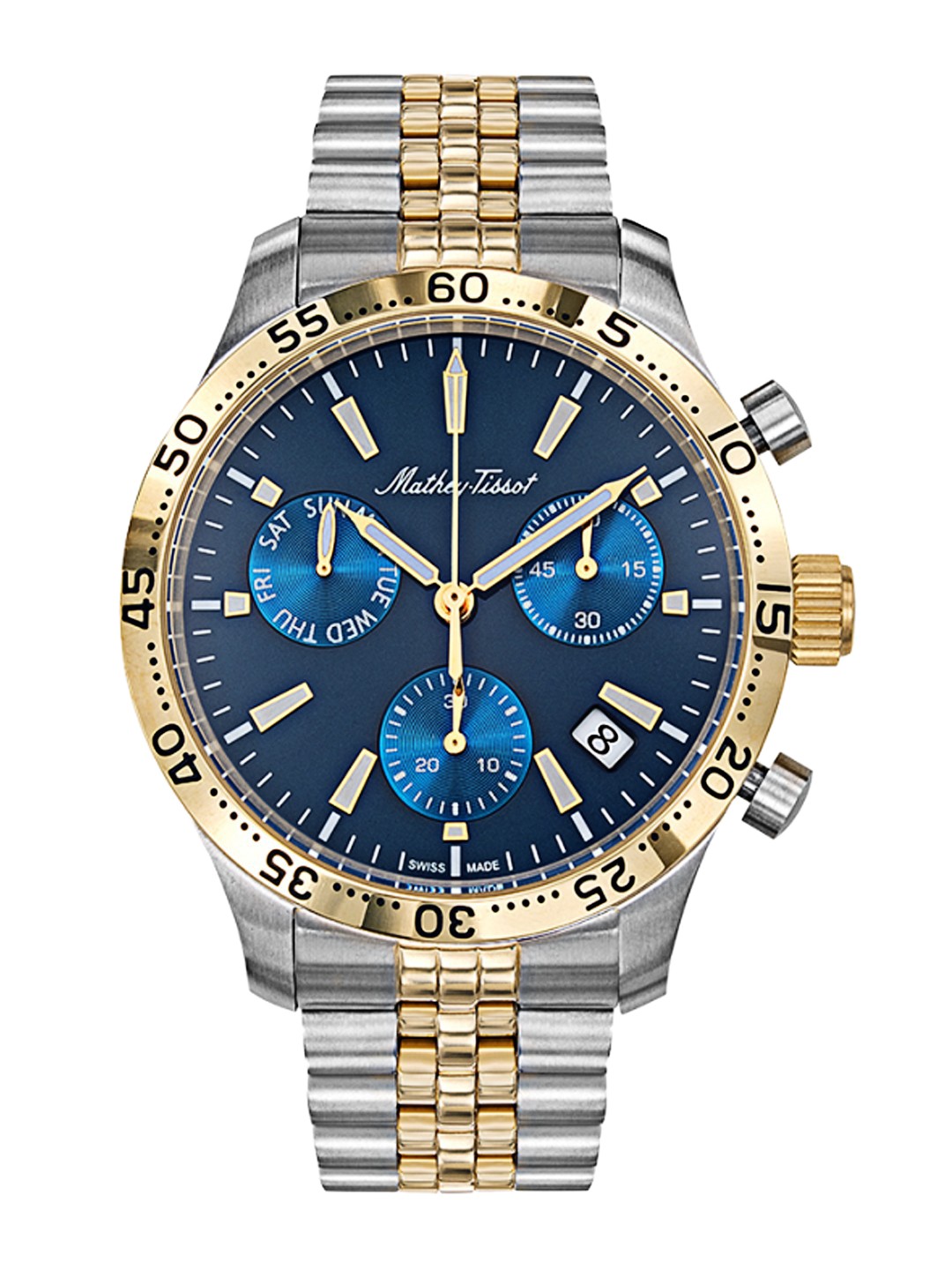 

Mathey-Tissot Swiss Made Men Type 22 Chronograph Blue Dial Watch H1822CHBU