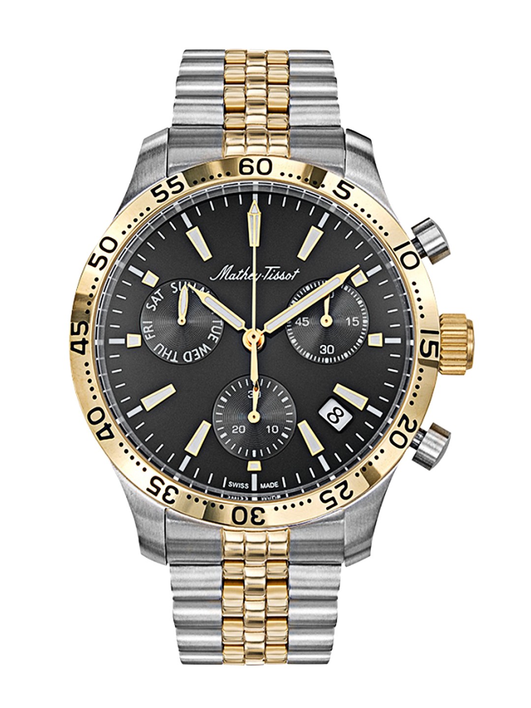 

Mathey-Tissot Swiss Made Men Type 22 Chronograph Black Dial Watch H1822CHBN