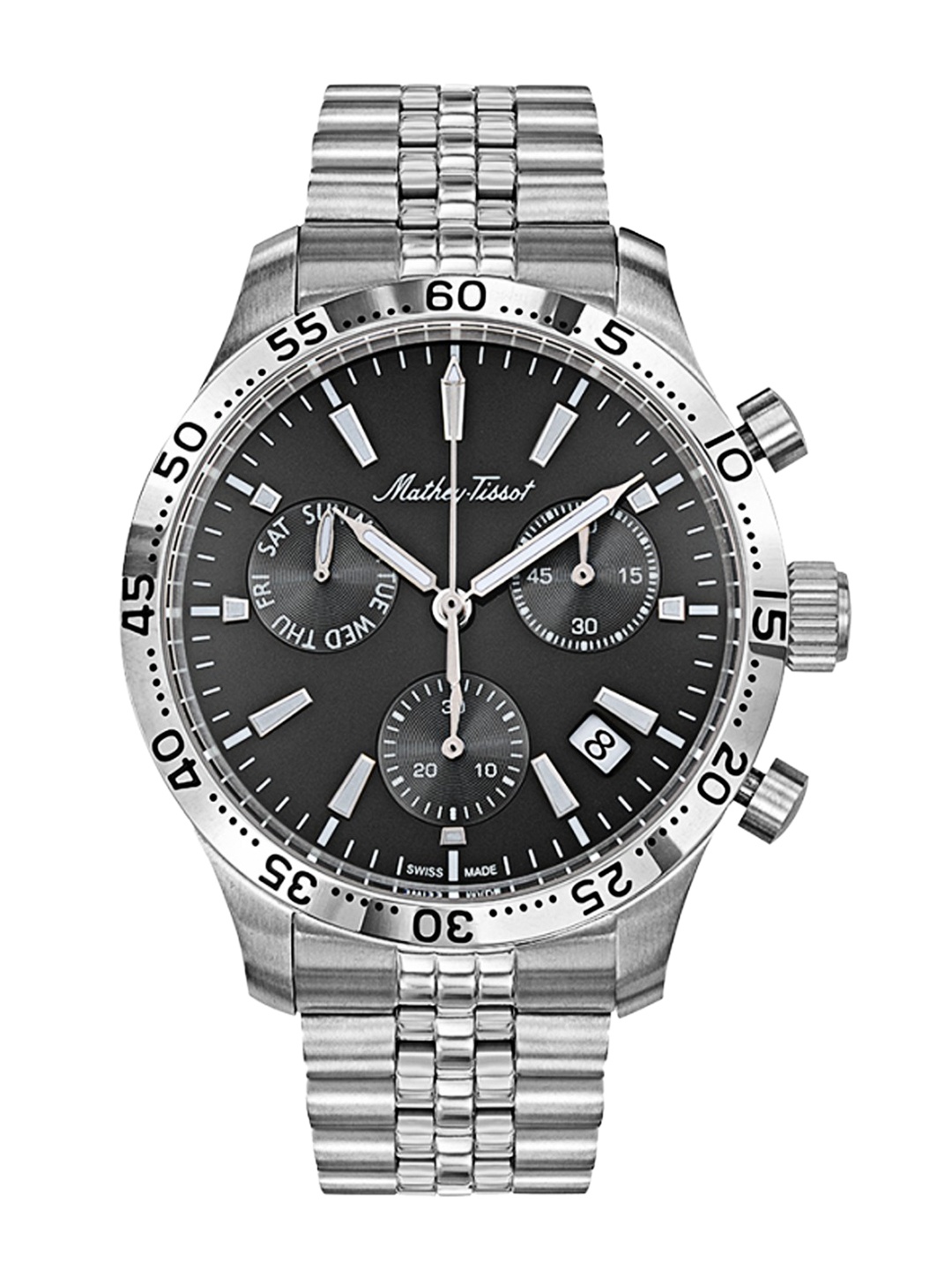 

Mathey-Tissot Swiss Made Men Type 22 Chronograph Black Dial Watch H1822CHAN
