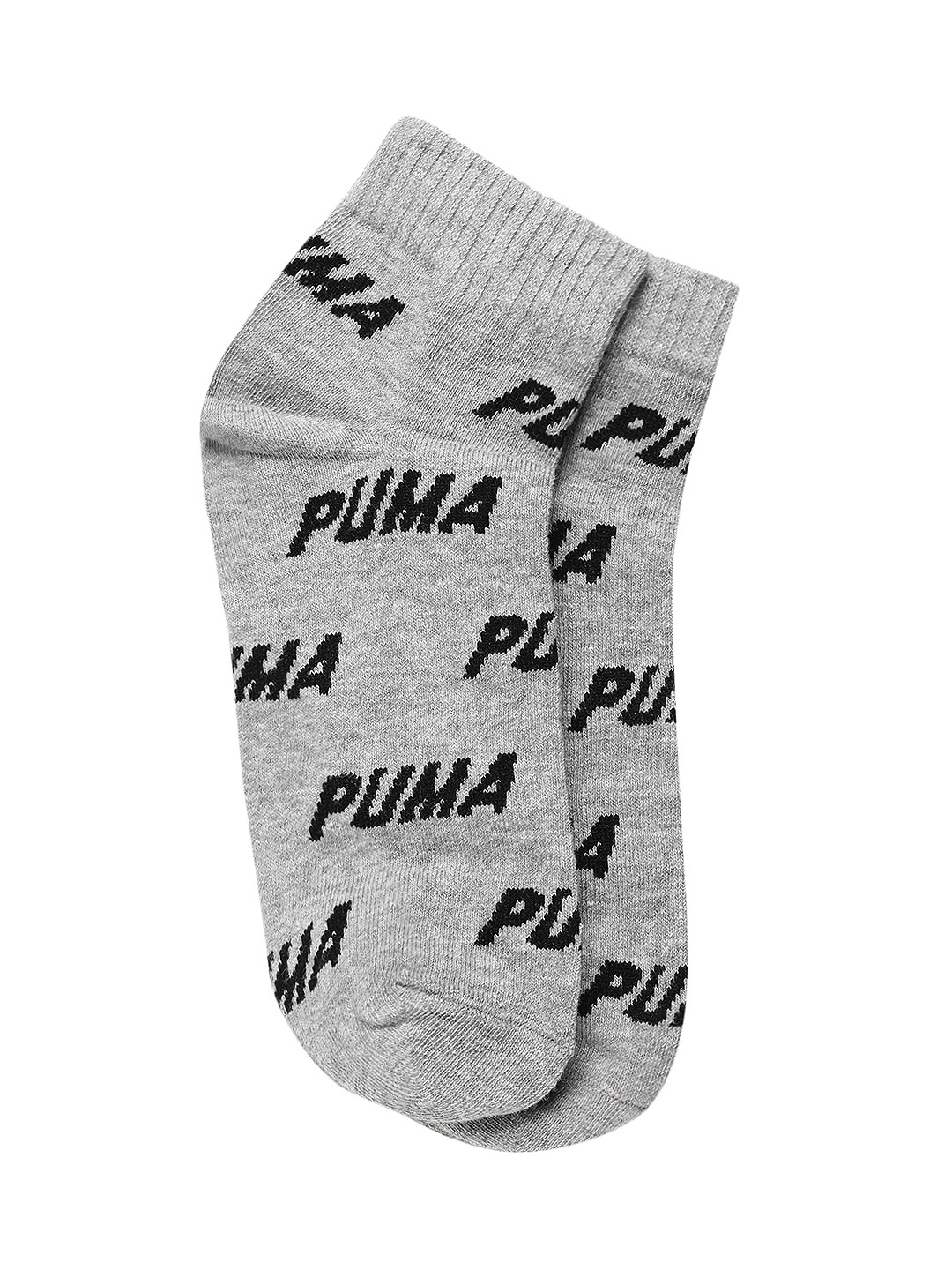 

Puma Unisex Set of 2 Quarter All Over Ankle-Length Socks, Grey