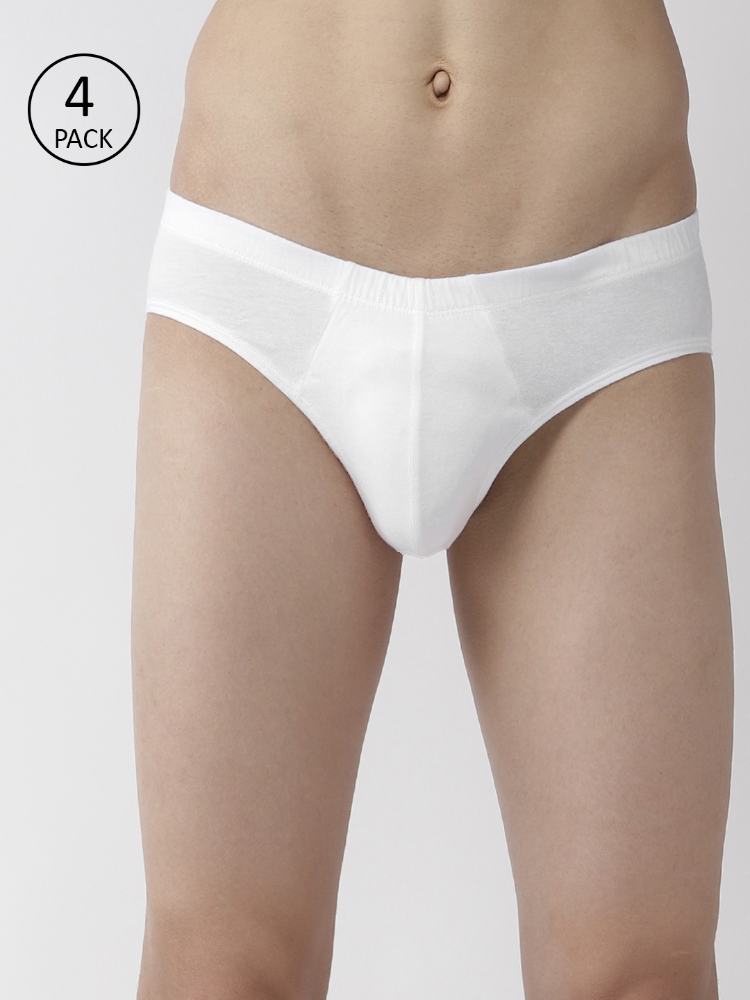 

Marks & Spencer Men Pack of 4 White Solid Briefs T142500FWHITE