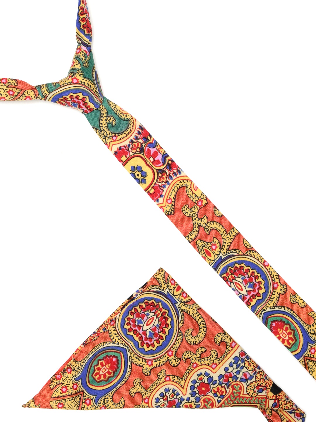 

Blueberry Men Multicoloured Printed Tie & Pocket Square, Multi
