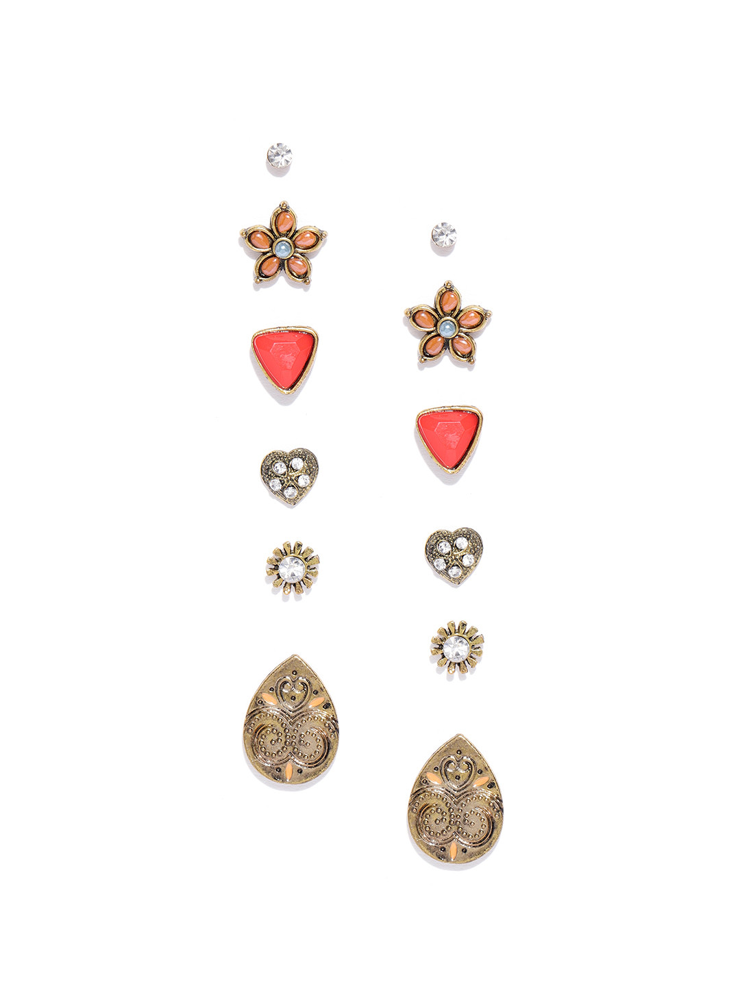 

Blueberry Set of 6 Gold-Plated Earrings