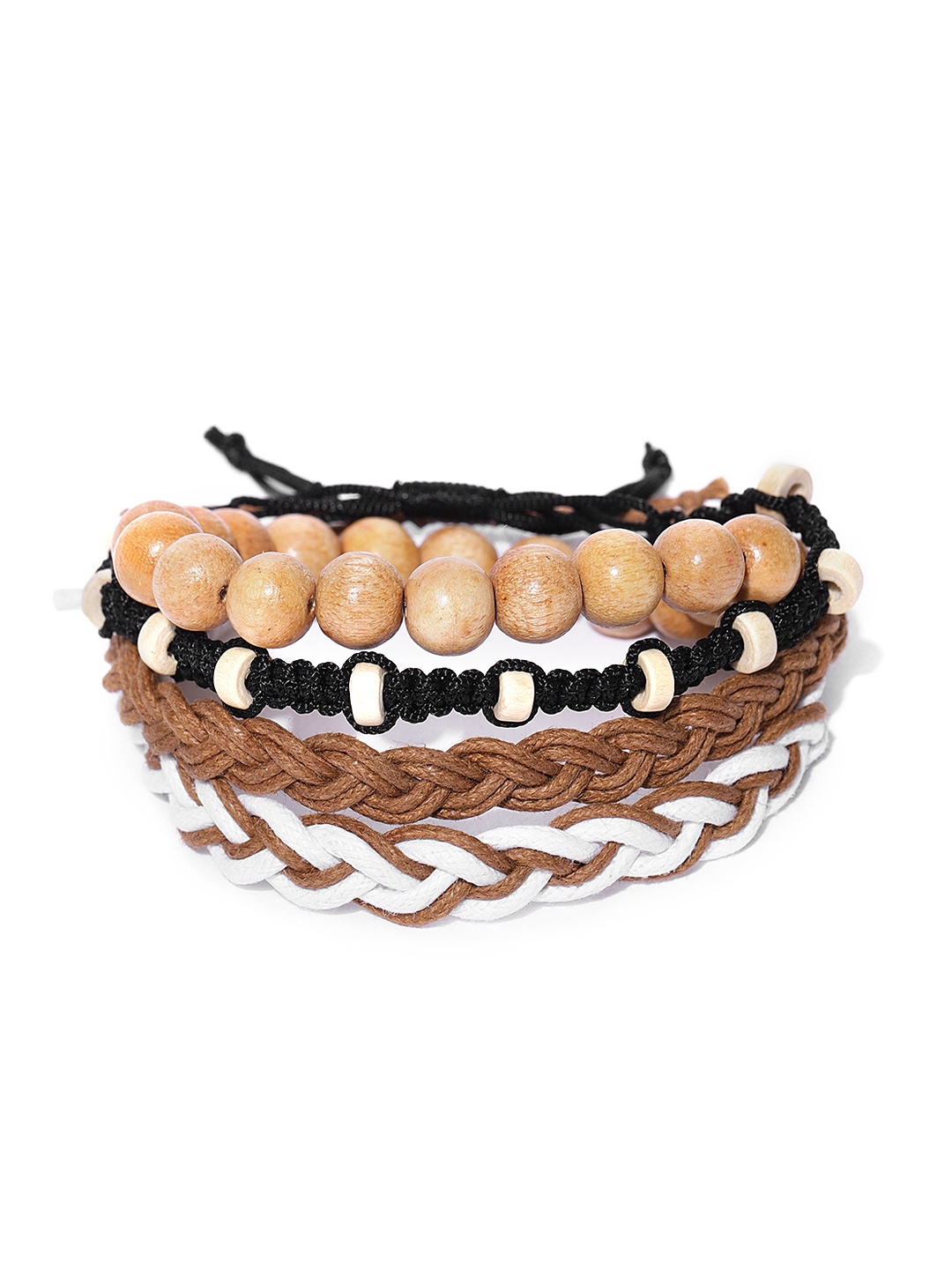 Blueberry Men Set of 4 Bracelets, Brown