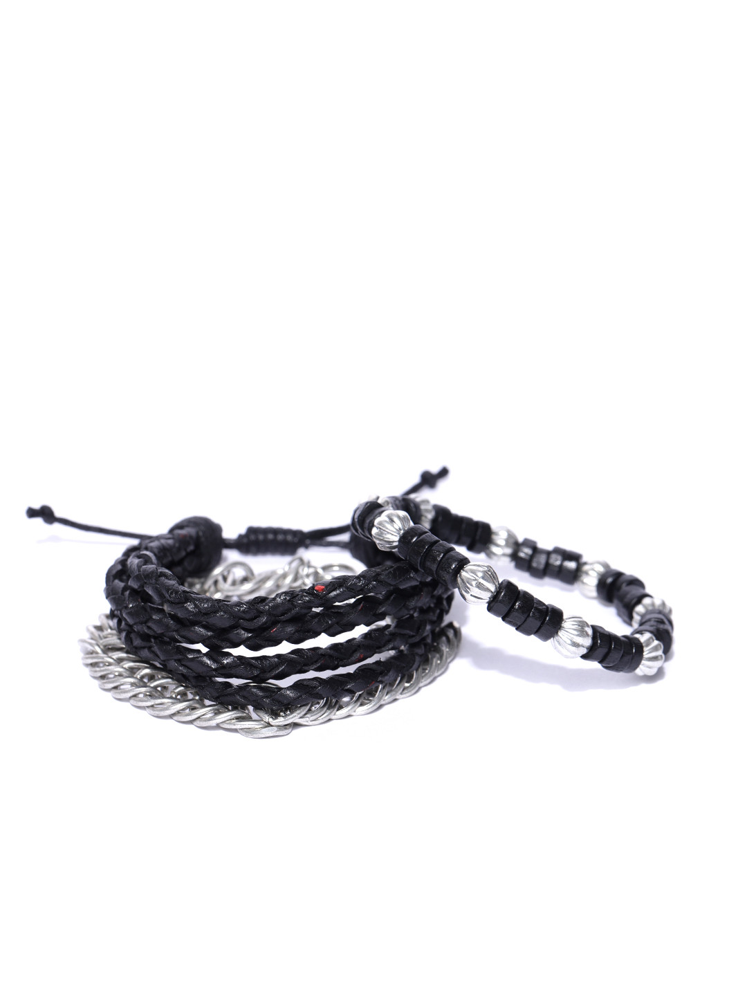 

Blueberry Men Set of 3 Bracelets, Black