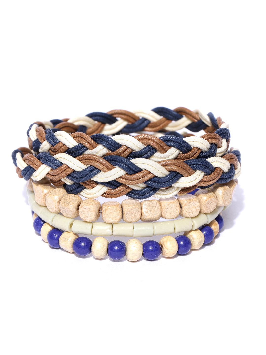 

Blueberry Men Set of 4 Bracelets, Beige