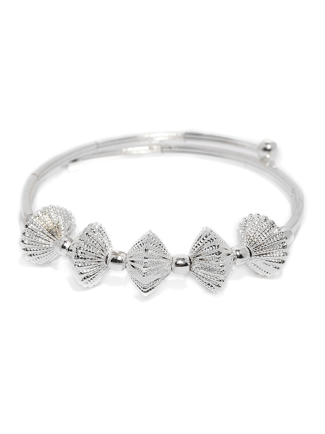

Zaveri Pearls Silver-Toned Kada Bracelet
