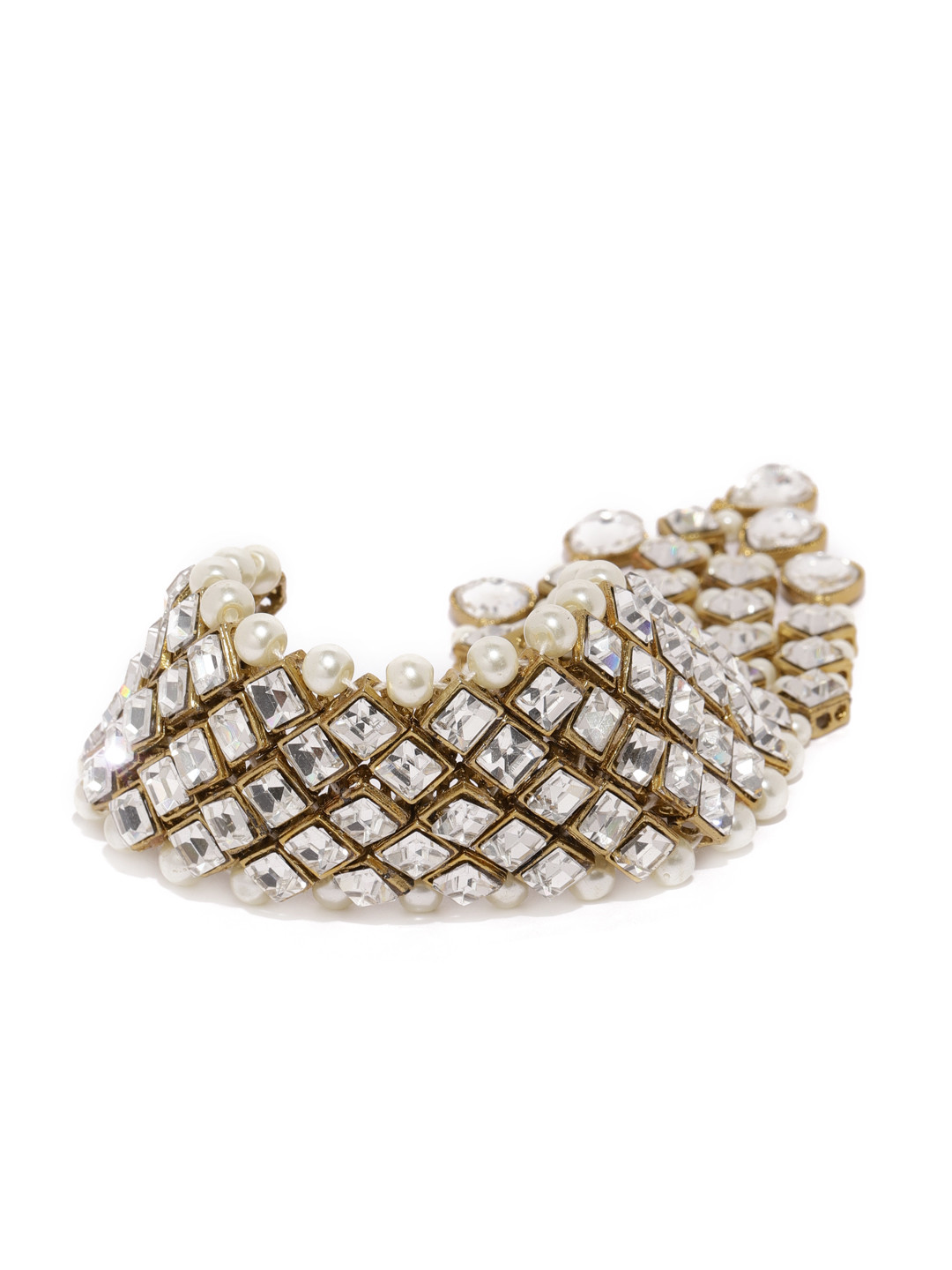 

Zaveri Pearls Gold-Toned Wraparound Bracelet