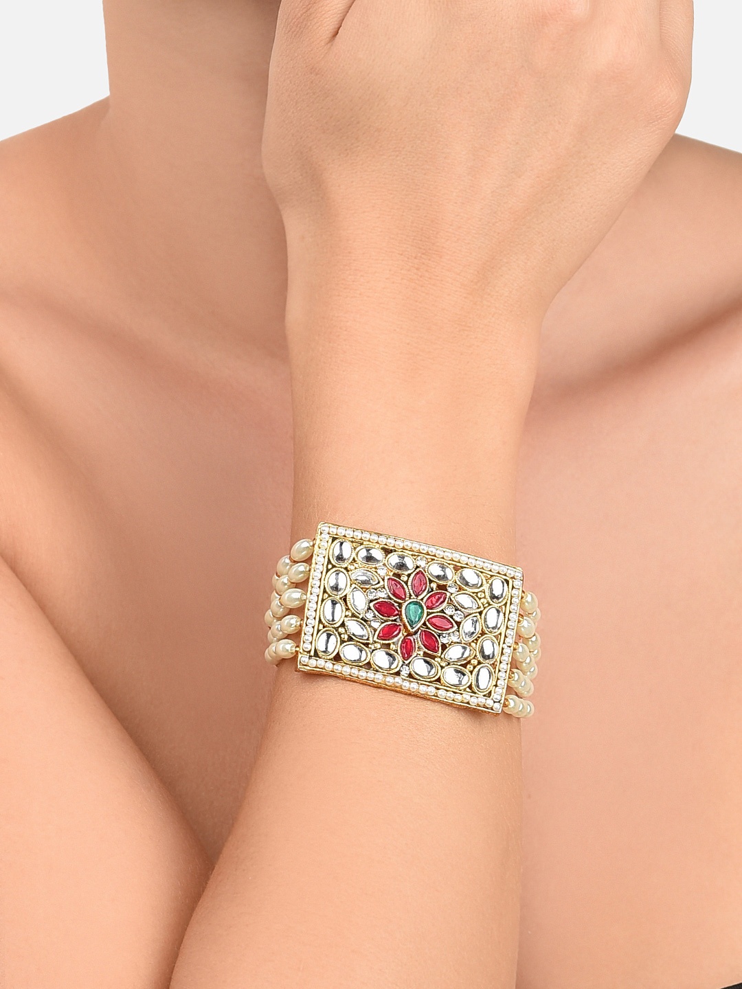 

Zaveri Pearls Gold-Toned Multistrand Bracelet