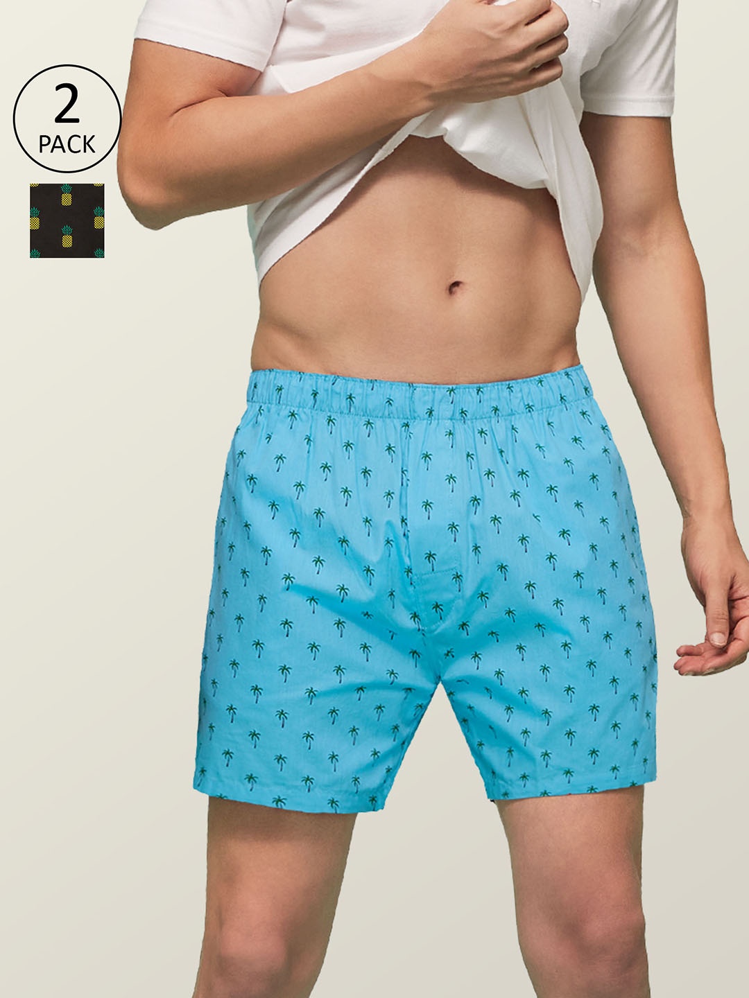 

XYXX Men Printed Pack of 2 Remix Pure Cotton Boxer XYBOX2PCKN92, Multi