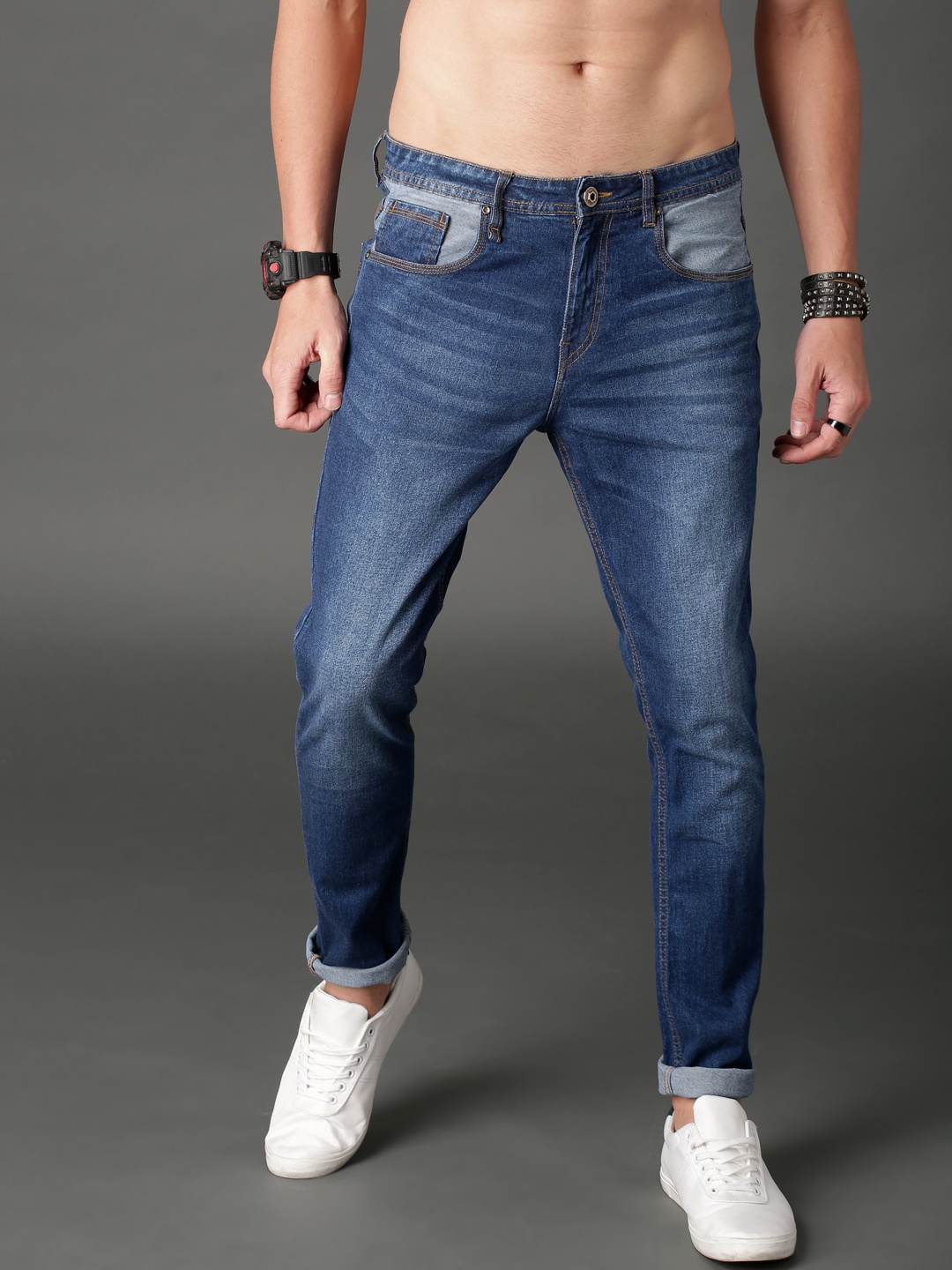 

Roadster Men Blue Regular Fit Mid-Rise Clean Look Stretchable Jeans